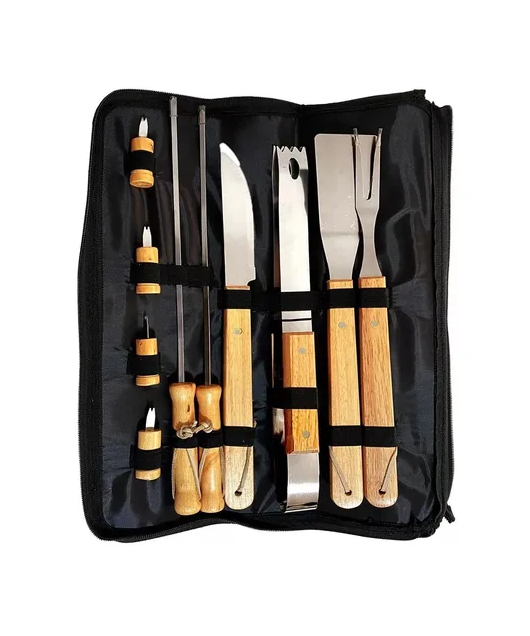 PACK DE ASADO PARRILLA 10 UDS + 2 GARRAS DE OSO INOX - 2