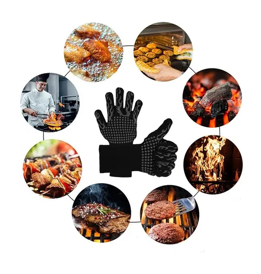 GUANTES ALTA TEMPERATURA PARA PARRILLA Y HORNO 2 UNIDADES - 5