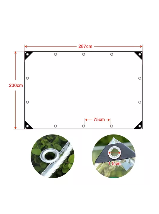 CORTINA PVC ROLLER TERRAZA TRANSPARENTE 3M X 2M - 2