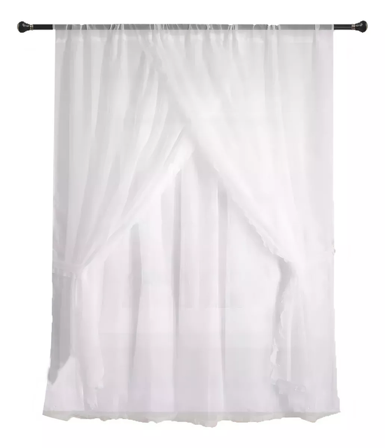 VELO ROMANTICO VISILLO 3 PAÑOS 200X220CM BLANCO - 1