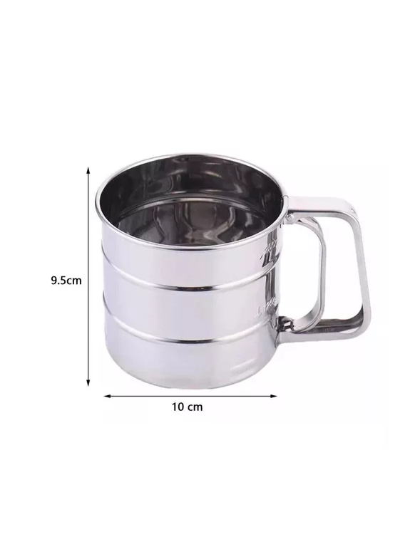 TAMIZADOR CERNIDOR DE HARINA MANUAL 250G ACERO INOXIDABLE - 3
