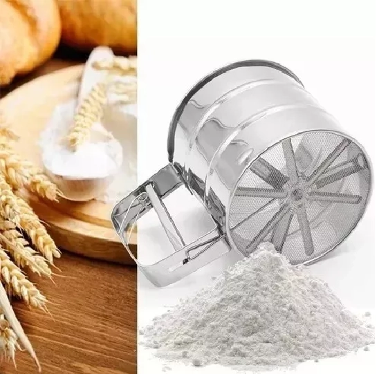 TAMIZADOR CERNIDOR DE HARINA MANUAL 250G ACERO INOXIDABLE - 6