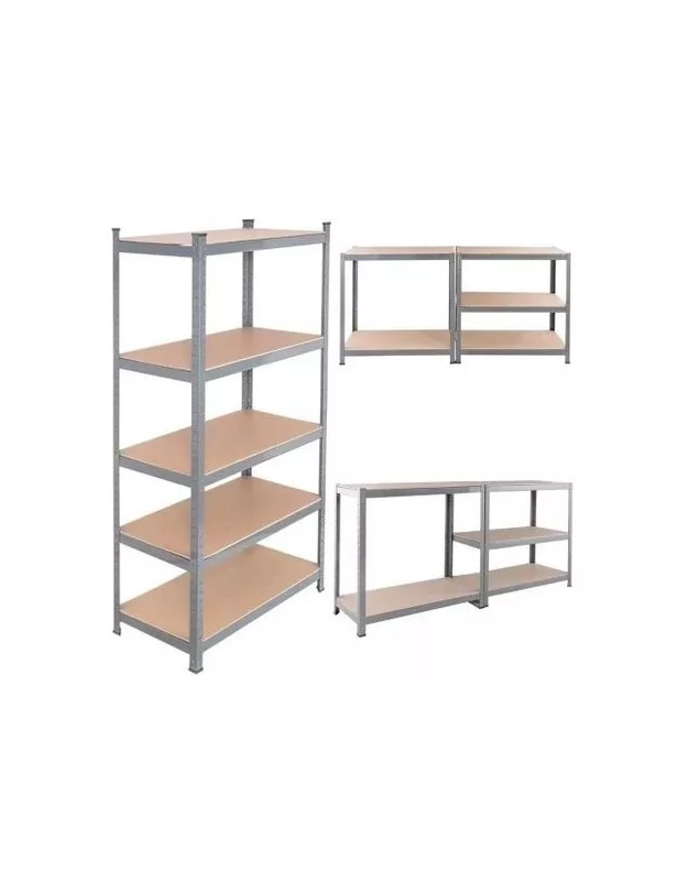 ESTANTE RACK METALICO 180X90X40CM GALVANIZADO IMSI HOME COLOR PLATEADO - 4