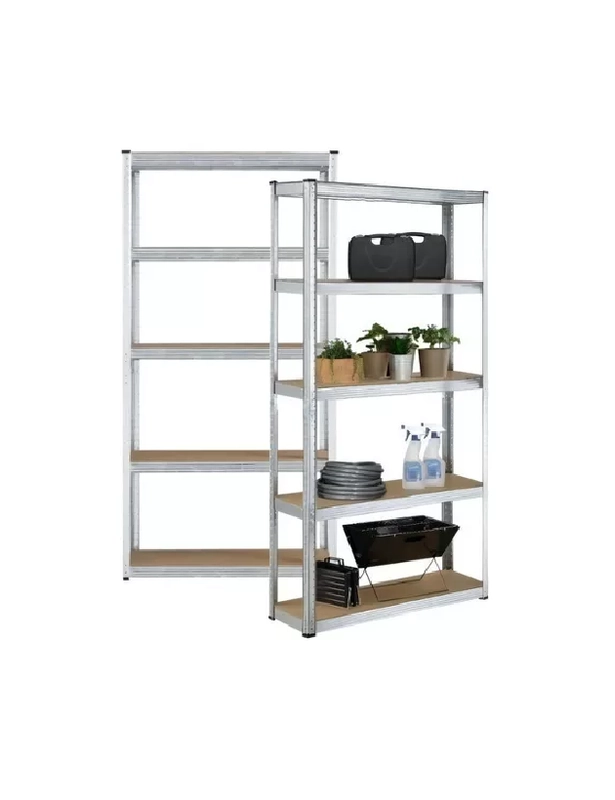 ESTANTE RACK METALICO 180X90X40CM GALVANIZADO IMSI HOME COLOR PLATEADO - 5
