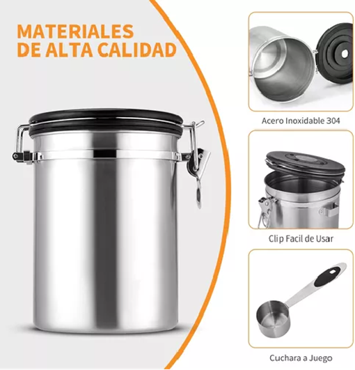 RECIPIENTES TARROS DE CAFE  HERME TICOS ALMACENAR GRANO 1.8L - 4