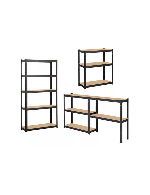 ESTANTE METALICO EN COLOR NEGRO 180X90X40CM SOPORTA 400KG - 6