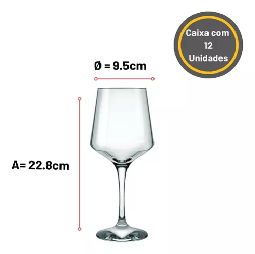COPA NADIR BRUNELLO DE 490 ML, COLOR TRANSPARENTE, PACK DE 12 UNIDADES - 1