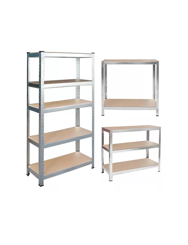 PACK 2 REPISAS INDUSTRIALES ESTANTE GALVANIZADO ARMABLE 180CM - 3