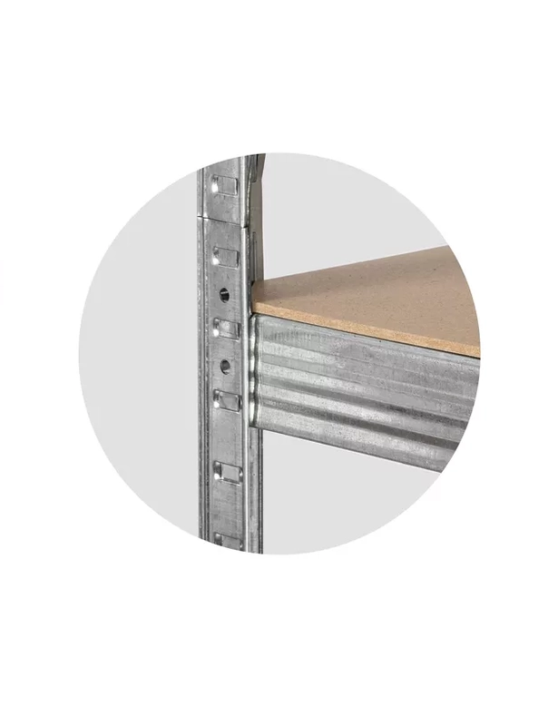 PACK 2 REPISAS INDUSTRIALES ESTANTE GALVANIZADO ARMABLE 180CM - 4
