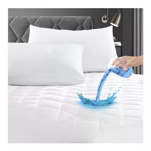 CUBRE COLCHON IMPERMEABLE, 2 PLAZAS + FUNDAS - 2