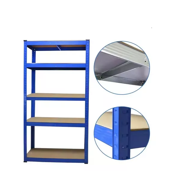 ESTANTE DE ACERO AZUL Y MDF 180X90X40CM SOPORTA HASTA 875KG - 2