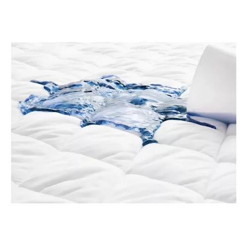 CUBRE COLCHON 2 PLAZAS ACOLCHADO + 2 FUNDAS PARA ALMOHADA, COLOR EN COLOR BLANCO - 3