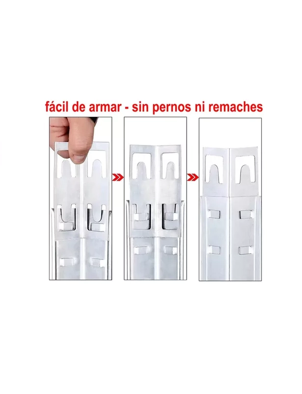 ESTANTE ACERO GALVANIZADO Y MDF 180X90X40CM MAX 875KG - 4