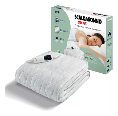 CALIENTACAMA SCALDASONNO 1 PLAZA ECO ADAPTO 150X80 R1501 EN COLOR BLANCO - 2