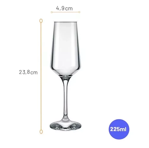 JUEGO DE 6 COPAS DE CHAMPAGNE, 225 ML, BRUNELLO NADIR - 2