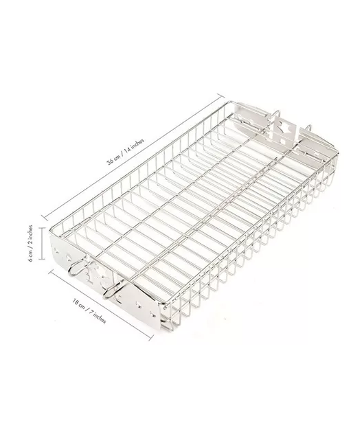 CANASTA O REJILLA DE ACERO INOX PARA ASAR ALIMENTOS - 2