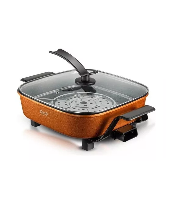OLLA ELE CTRICA AL VAPOR SARTE N ANTIADHERENTE 1350W 7L, COLOR NARANJA - 1