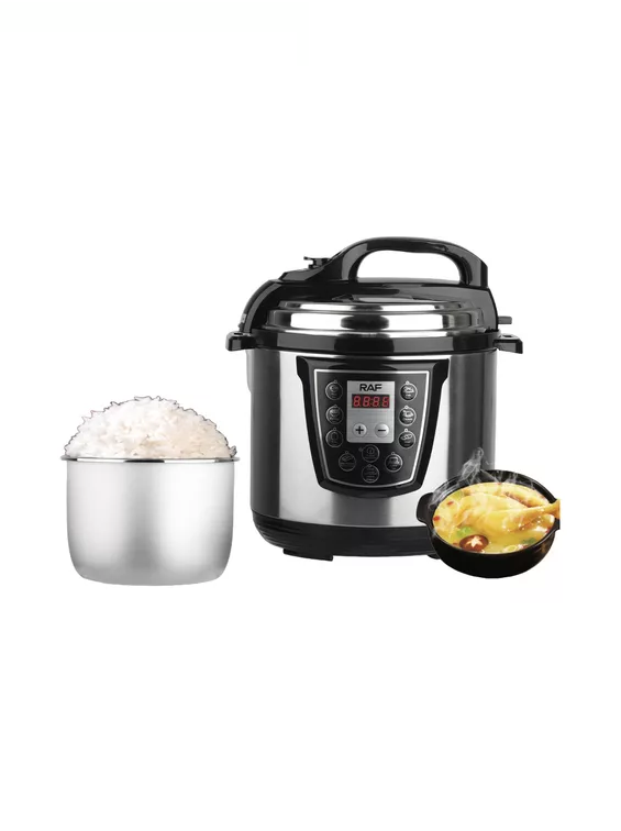 OLLA A PRESION ELE CTRICA MULTIFUNCIONAL 6L 1000W R-177, COLOR PLATEADO - 3