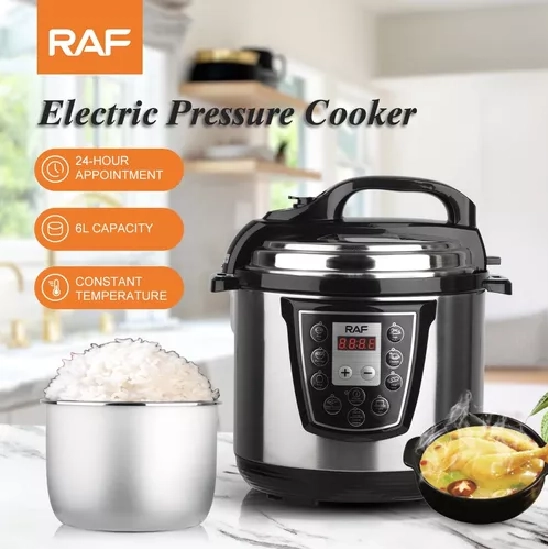 OLLA A PRESION ELE CTRICA MULTIFUNCIONAL 6L 1000W R-177, COLOR PLATEADO - 5