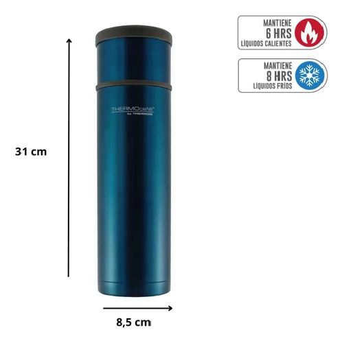 TERMO LIQUIDO DE ACERO INOXIDABLE, 1 L, COLOR AZUL - THERMOS - 2