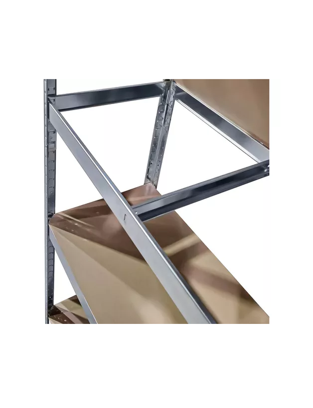 PACK 2 ESTANTES METALICOS OFICINA 180X90X40CM ORGANIZADOR ASPOR PLATEADO 5 NIVELES - 4