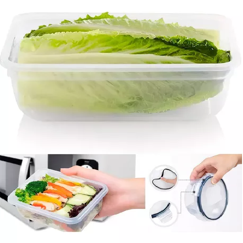 ORGANIZA TU COCINA: JUEGO DE 16 TARROS APILABLES CON TAPA HERME TICA, COLOR TRANSPARENTE - 5