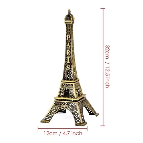 TORRE EIFFEL DE 32 CM, ADORNO, COLOR BRONCE - 4