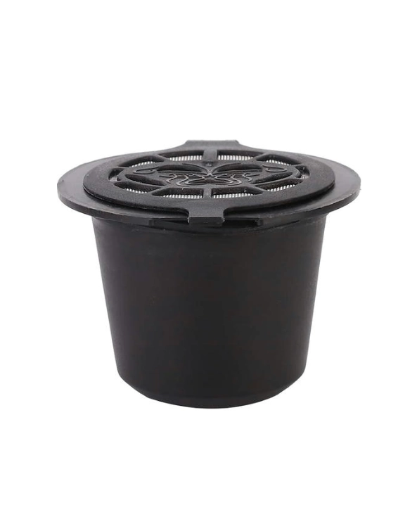 6 CAPSULAS CAFE  REUTILIZABLES PARA CAFETERA NESPRESSO NEGRO - 1
