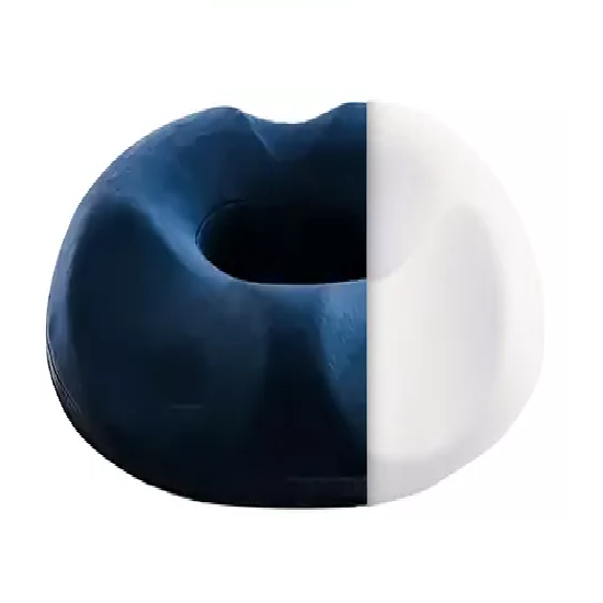COJIN ANTIESCARAS ORTOPE DICO HOWELL ASIENTO MEMORIA AZUL MITAD BLANCA - 1