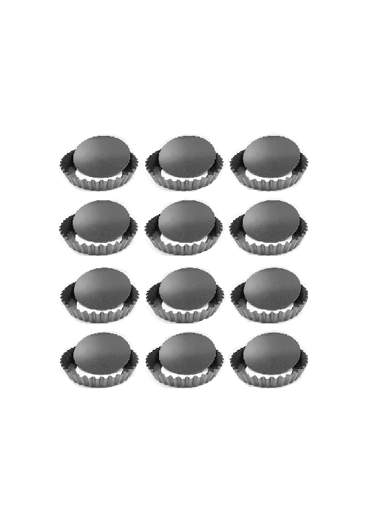 PACK DE 12 MOLDES DESMONTABLES TARTALETAS INDIVIDUALES 10.5CM - 3