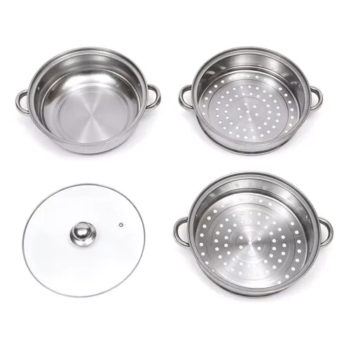 VAPORERA PARA SOPA DE ACERO INOXIDABLE, 28 CM, TRES CAPAS - 2