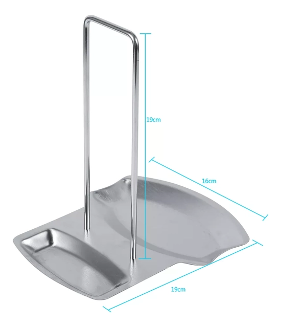ESTANTE CON TAPA PARA OLLAS 1 PIEZA SOPORTE PARA CUCHARAS GRIS - 6