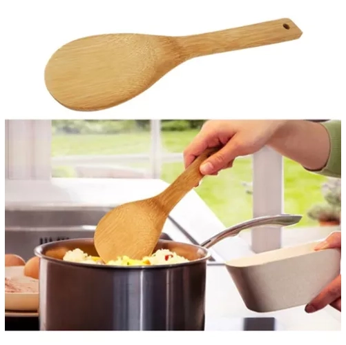 PACK DE 12 CUCHARAS DE MADERA DE BAMBU PARA COCINA, 30 CM - 5
