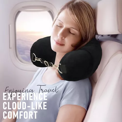 ALMOHADA CUELLO RELLENABLE PARA VIAJES CON ANTIFAZ Y TAPONES - 3