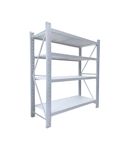 ESTANTE RACK METALICO 400KG 150X50X200CM EN COLOR BLANCO - 1