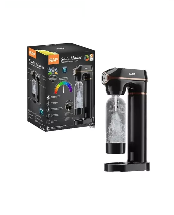 MAQUINA PARA GASIFICAR AGUA, MAQUINA DE SODA, BEBIDAS R137, COLOR NEGRO - 2