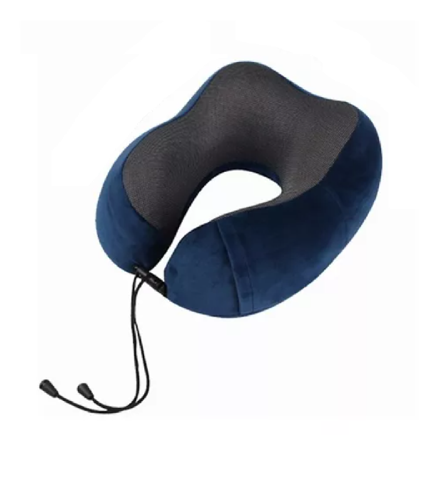 ALMOHADA VISCOELASTICA PARA VIAJE DE CUELLO CON ANTIFAZ REGALO GRIS - 1