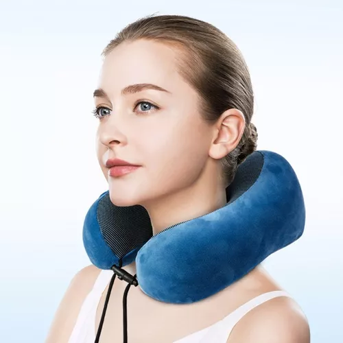 ALMOHADA VISCOELASTICA PARA VIAJE DE CUELLO CON ANTIFAZ REGALO GRIS - 4