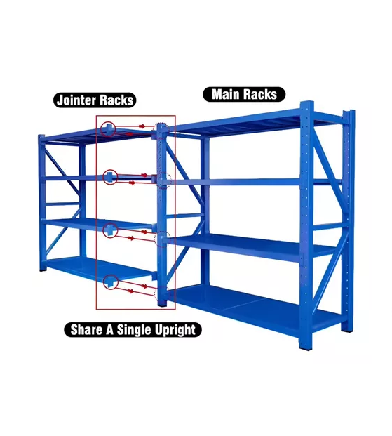 ESTANTE RACK METALICO 400KG 150X50X200CM AZUL - 2