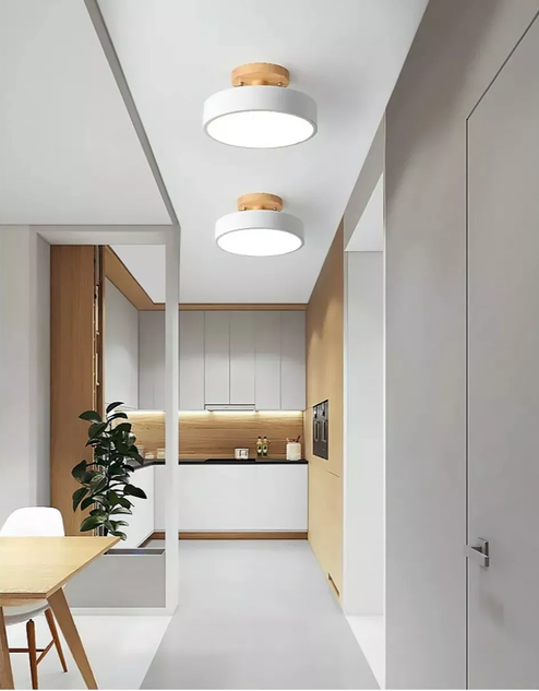 DORMITORIO GUARDARROPA PASILLO LUZ MADERA LED EN COLOR EN COLOR BLANCO - 3