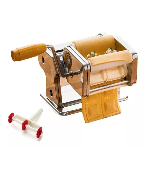 MAQUINA PARA HACER PASTA RAVIOLI COLOR ACERO - 2