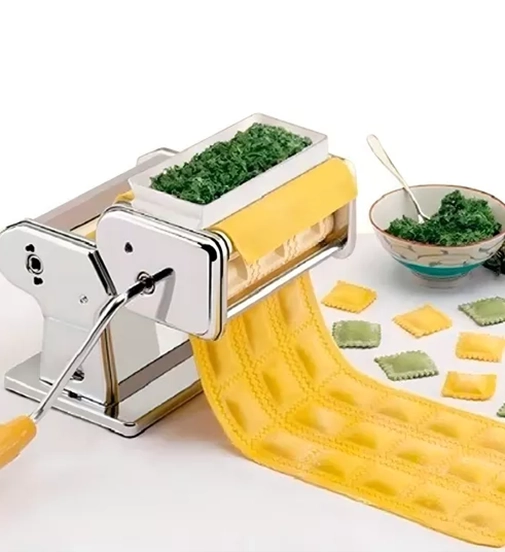 MAQUINA PARA HACER PASTA RAVIOLI COLOR ACERO - 4