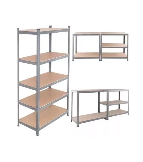 ESTANTE RACK METALICO 180 X 90 X 40 GALVANIZADO IMSI HOME PLATEADO - 4