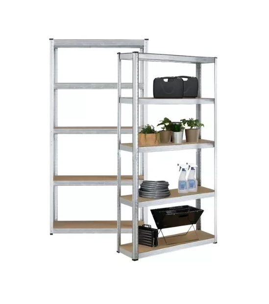 ESTANTE RACK METALICO 180 X 90 X 40 GALVANIZADO IMSI HOME PLATEADO - 5
