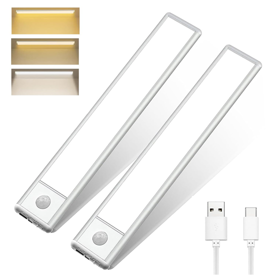 LUZ CLOSET BARRA CON SENSOR MOVIMIENTO 30CM ARMARIO LAMPARA EN COLOR EN COLOR BLANCO - 2