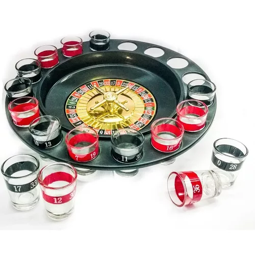 JUEGO DE RULETA CASINO DE SHOTS CORTITOS PARA ALCOHOL - 2