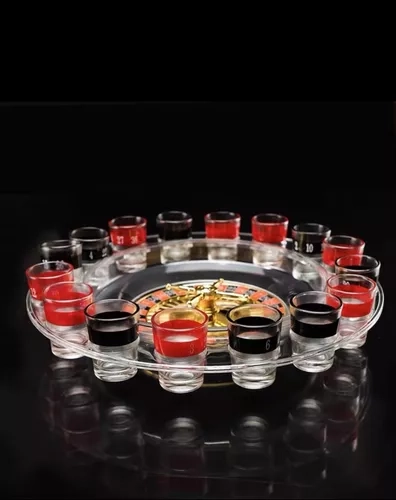JUEGO DE RULETA CASINO DE SHOTS CORTITOS PARA ALCOHOL - 5