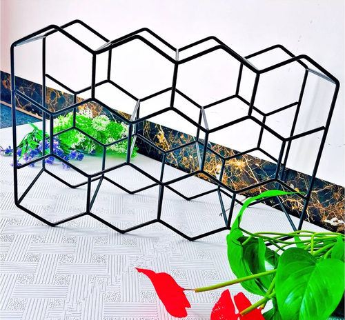 PORTA VINO BOTELLAS RACK METALICO PLEGABLE 11 BOTELLAS EN COLOR NEGRO - 3