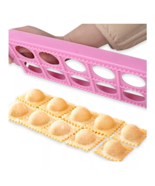 MOLDE PARA 10 RAVIOLIS REDONDOS COLOR EN COLOR BLANCO - 2
