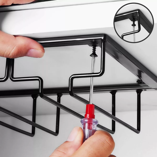 COLGADOR DE COPAS METAL CROMADO BAR ORGANIZACION - 4